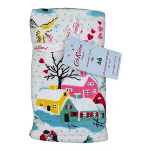 Cath Kidston 2 Pack Hand Towels Shine Bright Winter Village Holiday Christmas